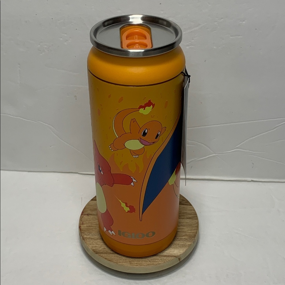Pokémon 16 Oz Tumbler Charmander Stainless Steel Igloo Can NWT